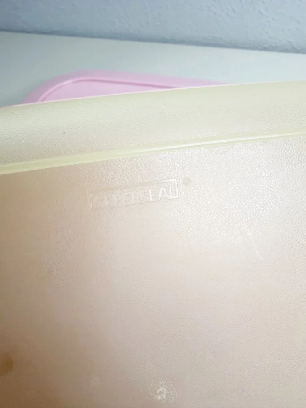VTG Super Seal 116 oz 12x8 Food Storage Container Pink Rectangular (Lot Of 2)